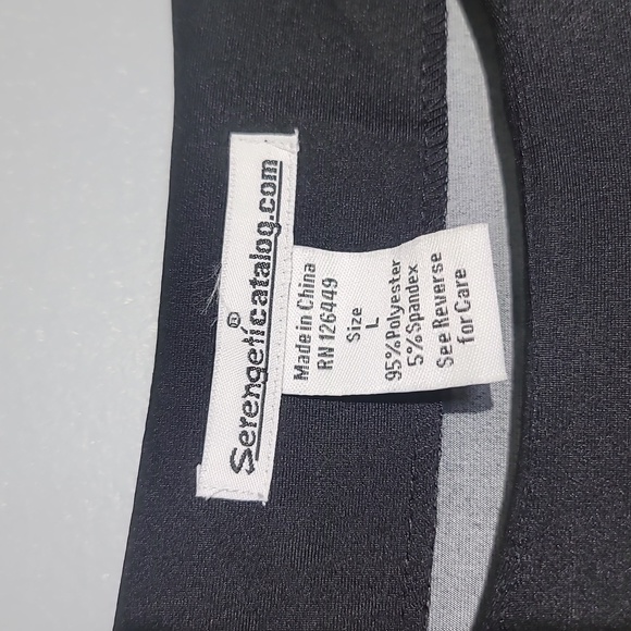 Serengeti Black Long Sleeve Flowy Stretch Print Dress - Picture 4 of 7